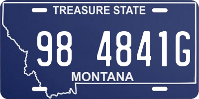 MT license plate 984841G