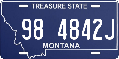 MT license plate 984842J