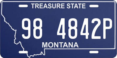 MT license plate 984842P