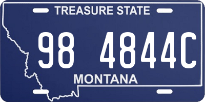 MT license plate 984844C