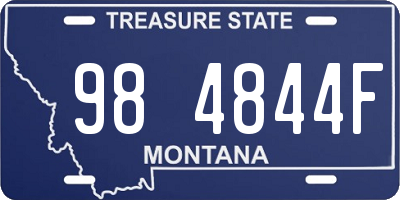 MT license plate 984844F