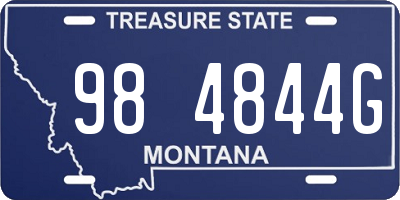 MT license plate 984844G