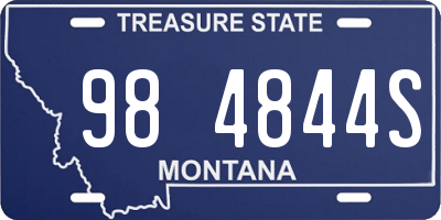 MT license plate 984844S