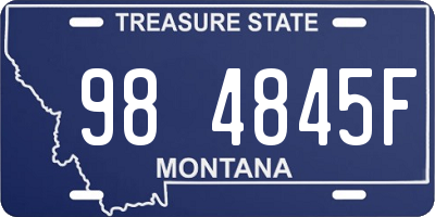 MT license plate 984845F
