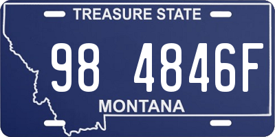 MT license plate 984846F