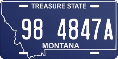 MT license plate 984847A