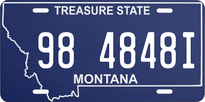 MT license plate 984848I