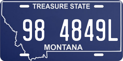 MT license plate 984849L