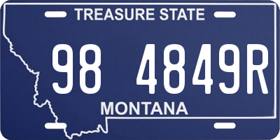 MT license plate 984849R