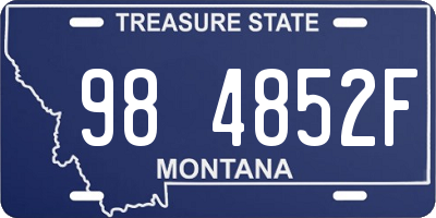 MT license plate 984852F