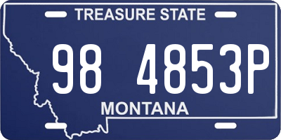 MT license plate 984853P