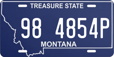 MT license plate 984854P