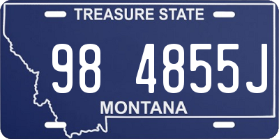 MT license plate 984855J