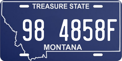 MT license plate 984858F