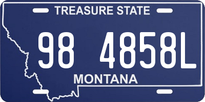 MT license plate 984858L