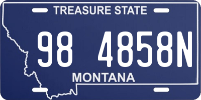 MT license plate 984858N