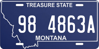 MT license plate 984863A