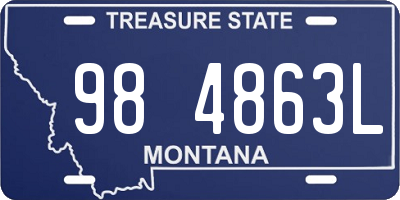 MT license plate 984863L