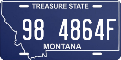 MT license plate 984864F