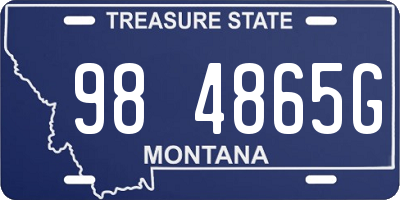 MT license plate 984865G