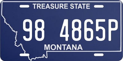 MT license plate 984865P