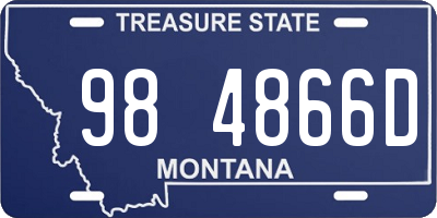 MT license plate 984866D