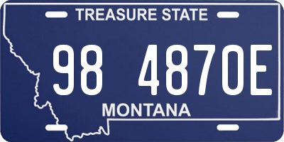 MT license plate 984870E