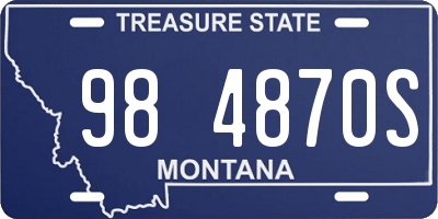 MT license plate 984870S