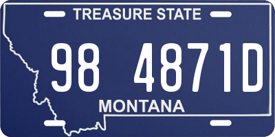 MT license plate 984871D