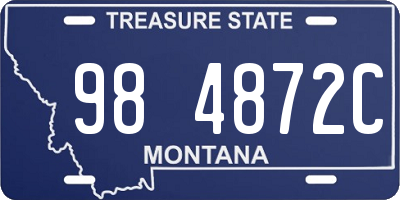 MT license plate 984872C