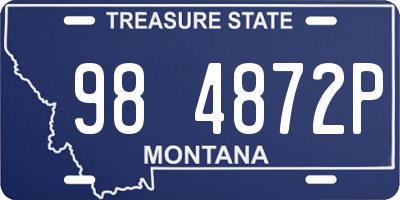 MT license plate 984872P