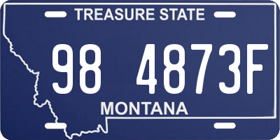 MT license plate 984873F