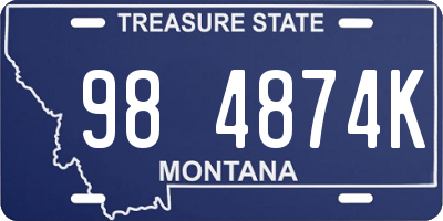 MT license plate 984874K