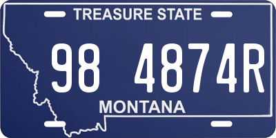 MT license plate 984874R