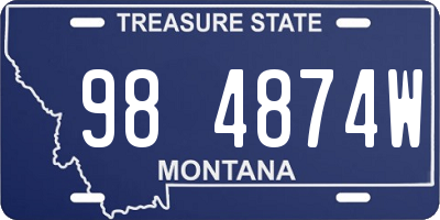 MT license plate 984874W