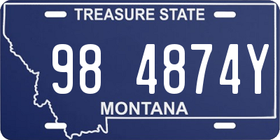 MT license plate 984874Y