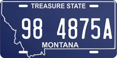 MT license plate 984875A