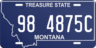 MT license plate 984875C