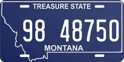 MT license plate 984875O