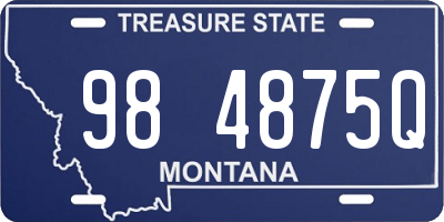 MT license plate 984875Q