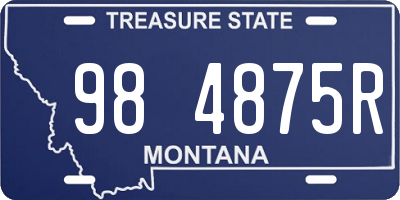 MT license plate 984875R