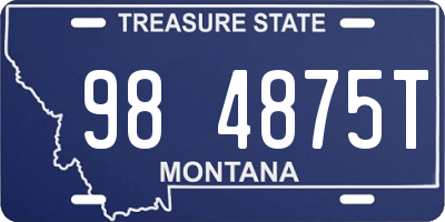 MT license plate 984875T