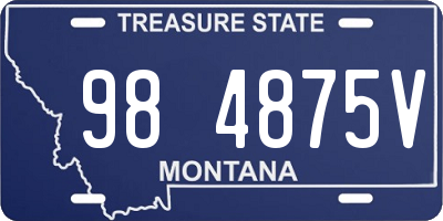 MT license plate 984875V