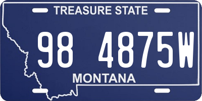 MT license plate 984875W