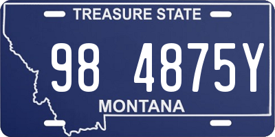 MT license plate 984875Y