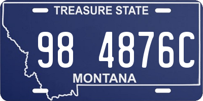 MT license plate 984876C