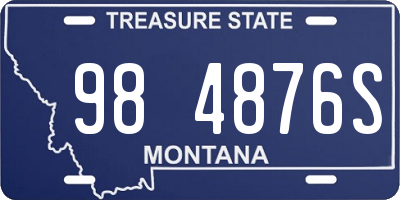 MT license plate 984876S