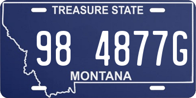 MT license plate 984877G