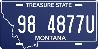 MT license plate 984877U