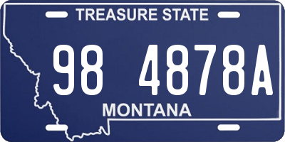 MT license plate 984878A